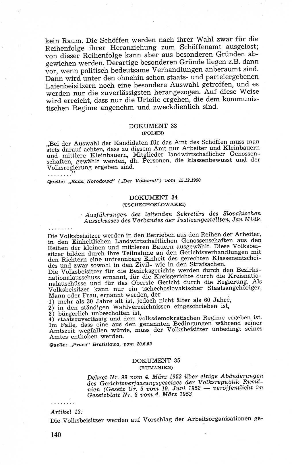 Recht in Fesseln, Dokumente, Internationale Juristen-Kommission [Bundesrepublik Deutschland (BRD)] 1955, Seite 140 (R. Dok. IJK BRD 1955, S. 140)