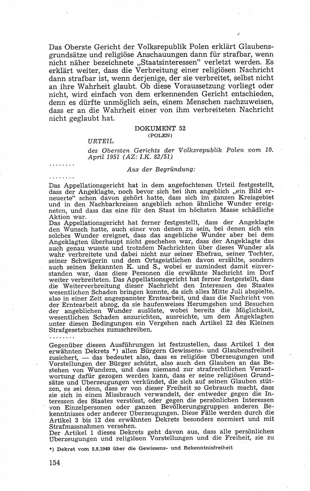 Recht in Fesseln, Dokumente, Internationale Juristen-Kommission [Bundesrepublik Deutschland (BRD)] 1955, Seite 154 (R. Dok. IJK BRD 1955, S. 154)