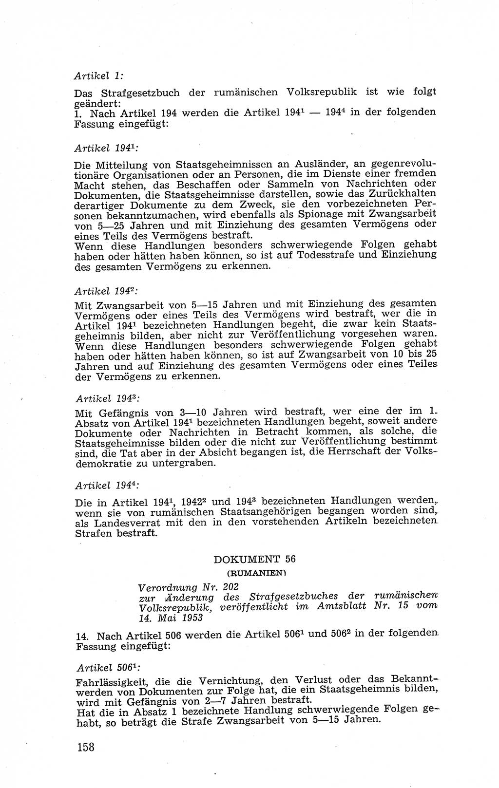 Recht in Fesseln, Dokumente, Internationale Juristen-Kommission [Bundesrepublik Deutschland (BRD)] 1955, Seite 158 (R. Dok. IJK BRD 1955, S. 158)