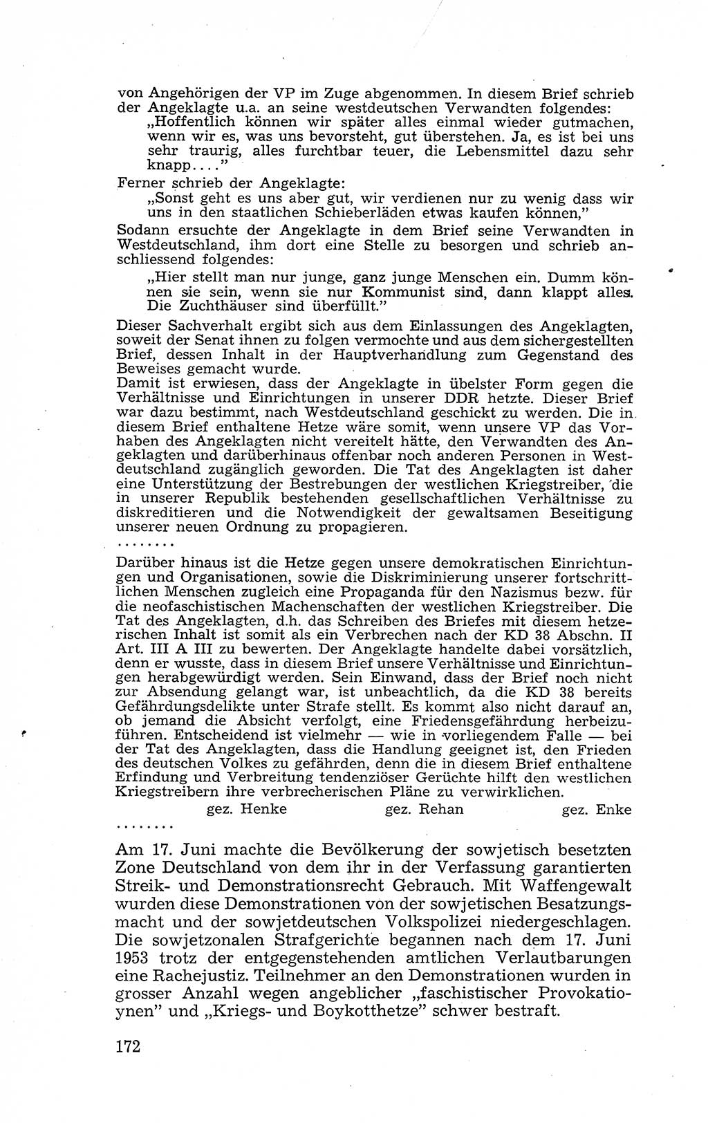 Recht in Fesseln, Dokumente, Internationale Juristen-Kommission [Bundesrepublik Deutschland (BRD)] 1955, Seite 172 (R. Dok. IJK BRD 1955, S. 172)