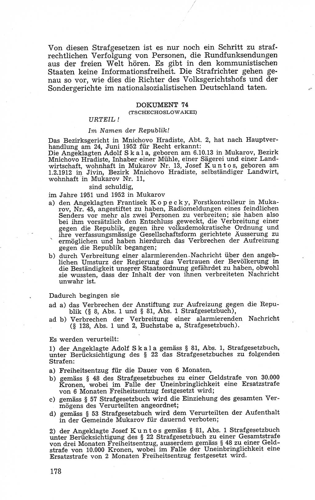 Recht in Fesseln, Dokumente, Internationale Juristen-Kommission [Bundesrepublik Deutschland (BRD)] 1955, Seite 178 (R. Dok. IJK BRD 1955, S. 178)
