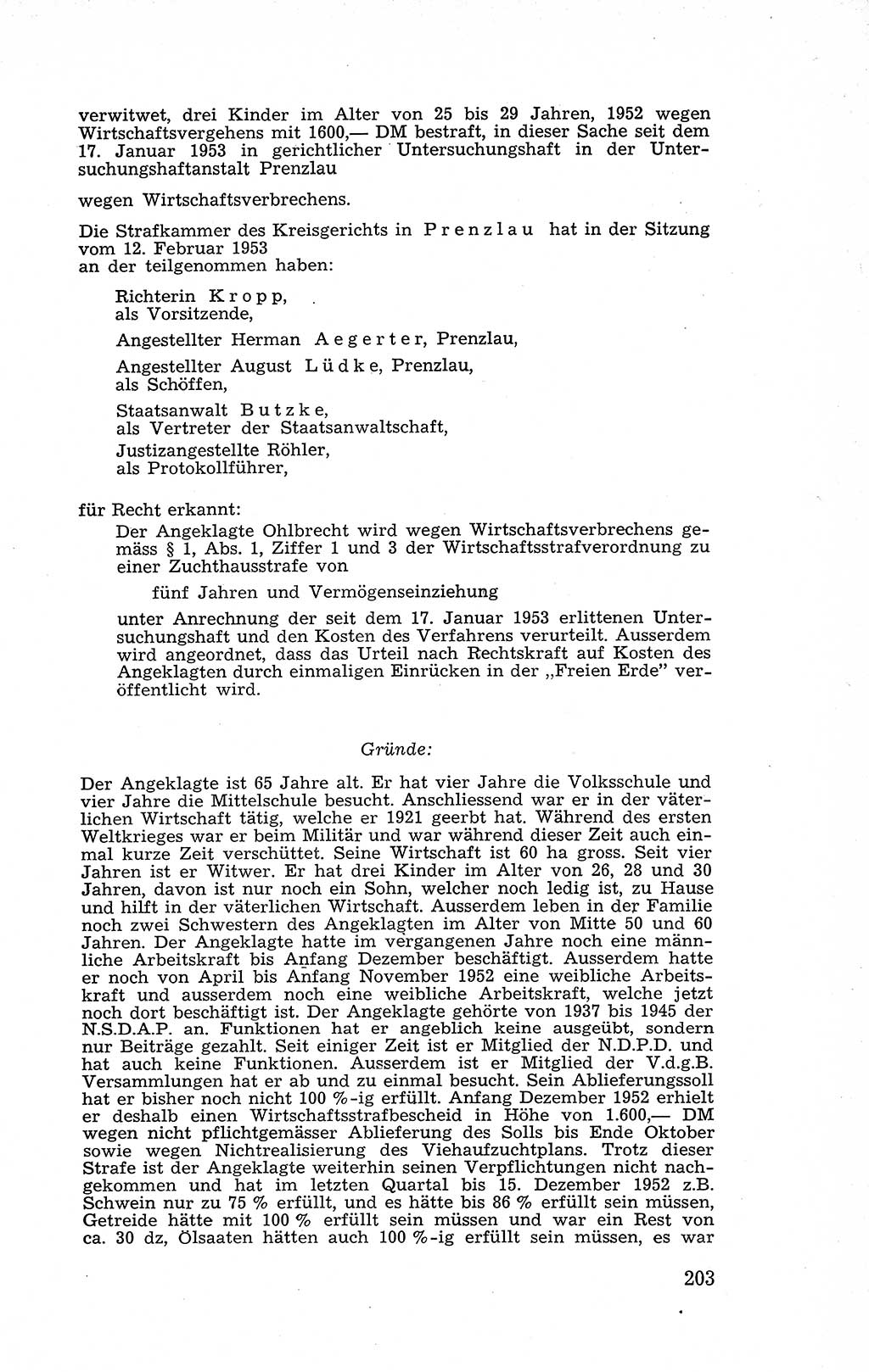 Recht in Fesseln, Dokumente, Internationale Juristen-Kommission [Bundesrepublik Deutschland (BRD)] 1955, Seite 203 (R. Dok. IJK BRD 1955, S. 203)