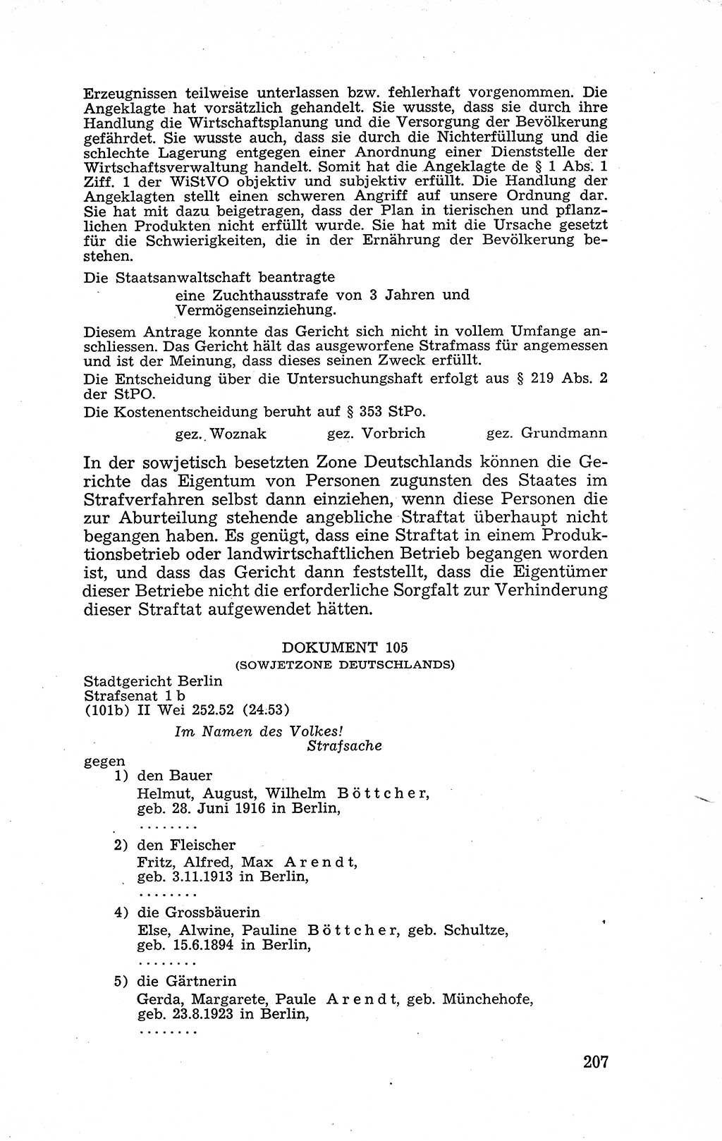 Recht in Fesseln, Dokumente, Internationale Juristen-Kommission [Bundesrepublik Deutschland (BRD)] 1955, Seite 207 (R. Dok. IJK BRD 1955, S. 207)