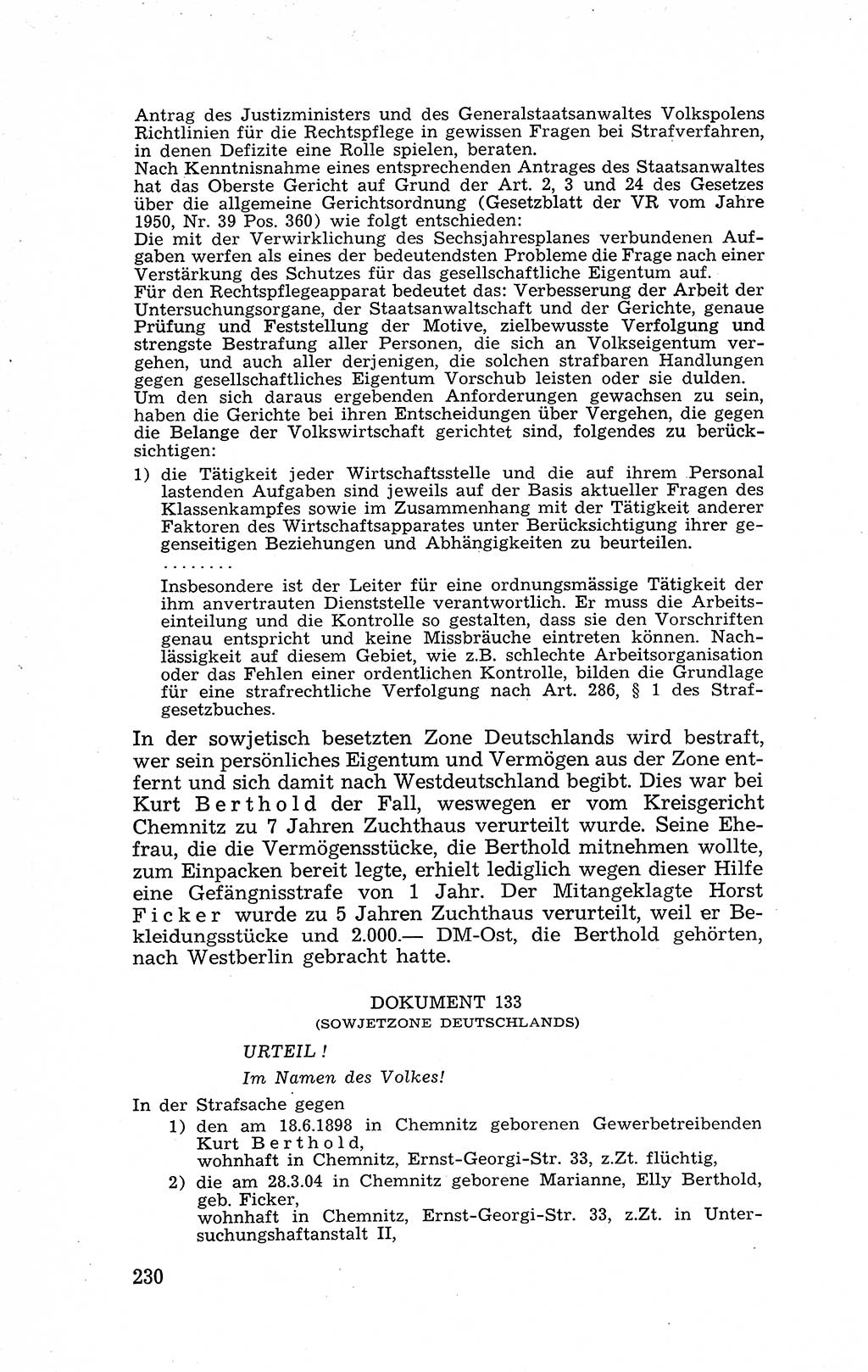 Recht in Fesseln, Dokumente, Internationale Juristen-Kommission [Bundesrepublik Deutschland (BRD)] 1955, Seite 230 (R. Dok. IJK BRD 1955, S. 230)