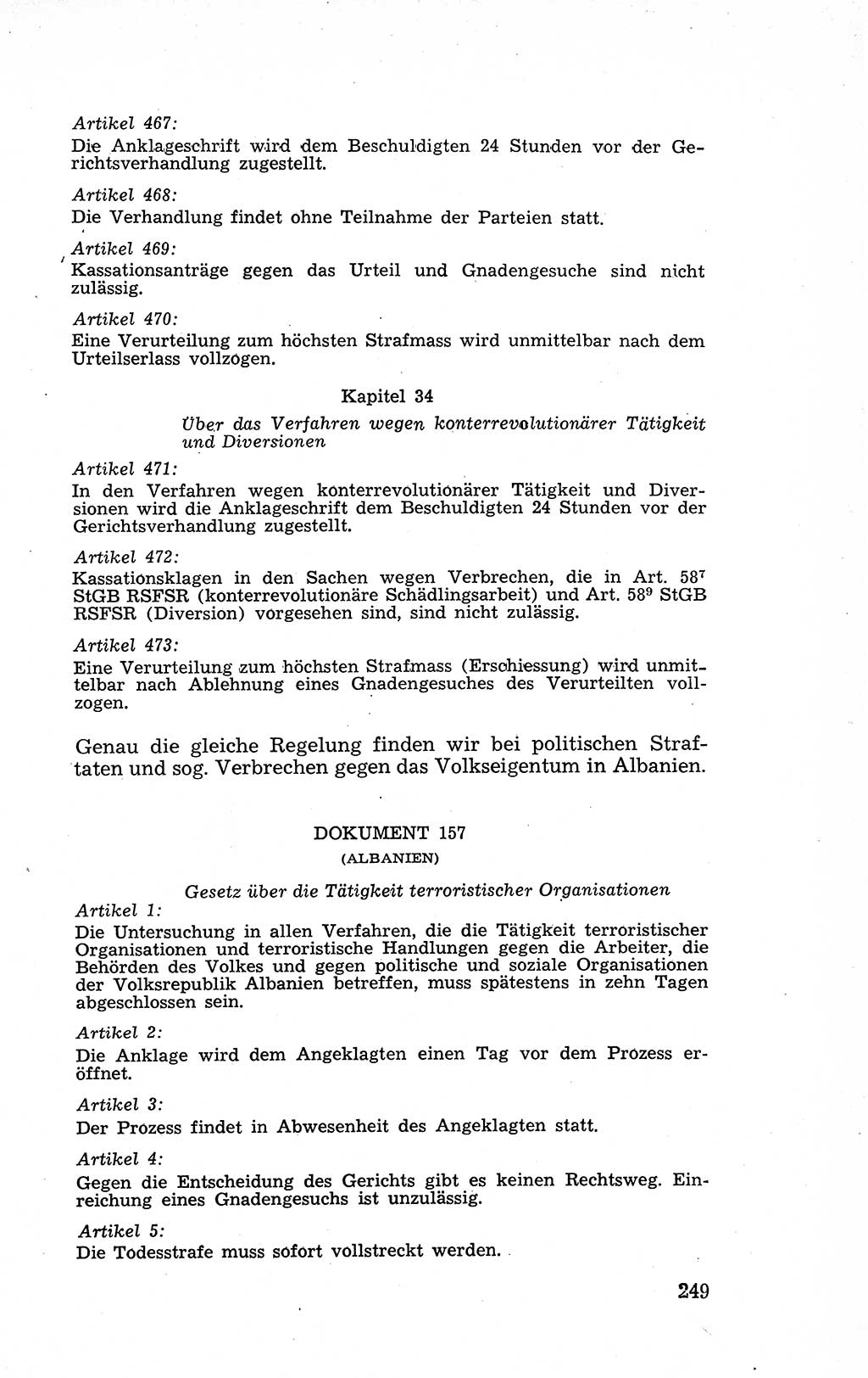 Recht in Fesseln, Dokumente, Internationale Juristen-Kommission [Bundesrepublik Deutschland (BRD)] 1955, Seite 249 (R. Dok. IJK BRD 1955, S. 249)
