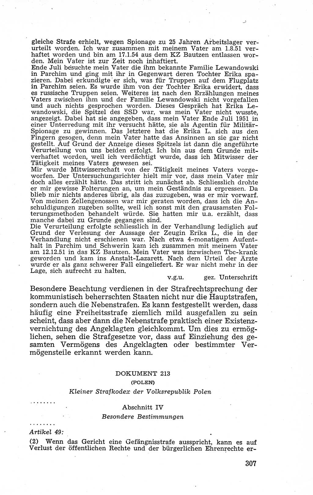 Recht in Fesseln, Dokumente, Internationale Juristen-Kommission [Bundesrepublik Deutschland (BRD)] 1955, Seite 307 (R. Dok. IJK BRD 1955, S. 307)