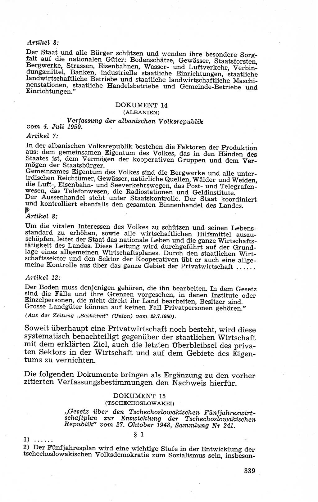Recht in Fesseln, Dokumente, Internationale Juristen-Kommission [Bundesrepublik Deutschland (BRD)] 1955, Seite 339 (R. Dok. IJK BRD 1955, S. 339)