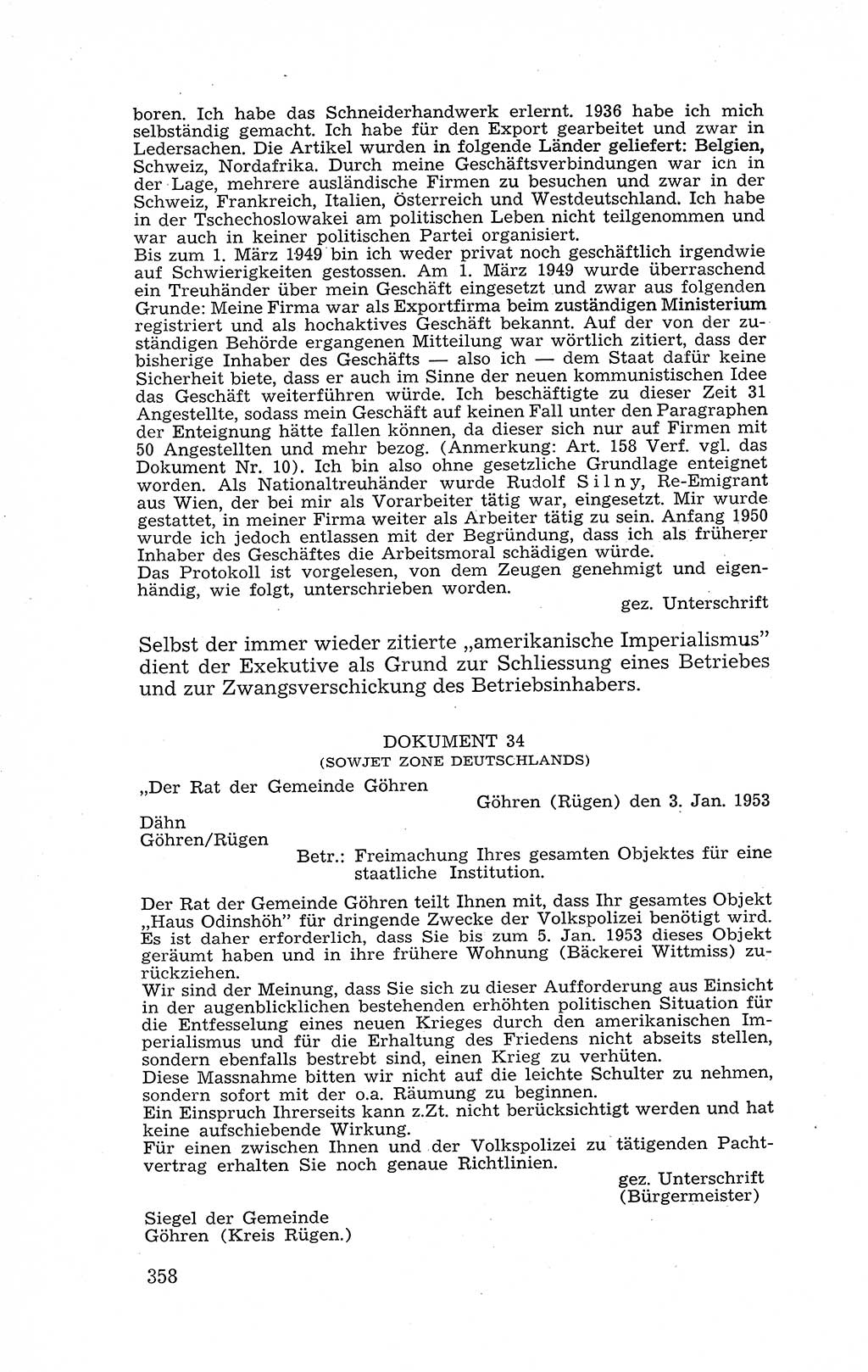 Recht in Fesseln, Dokumente, Internationale Juristen-Kommission [Bundesrepublik Deutschland (BRD)] 1955, Seite 358 (R. Dok. IJK BRD 1955, S. 358)
