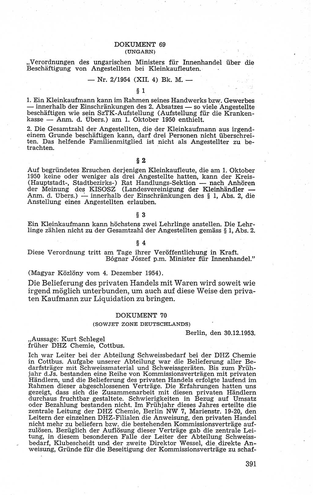Recht in Fesseln, Dokumente, Internationale Juristen-Kommission [Bundesrepublik Deutschland (BRD)] 1955, Seite 391 (R. Dok. IJK BRD 1955, S. 391)