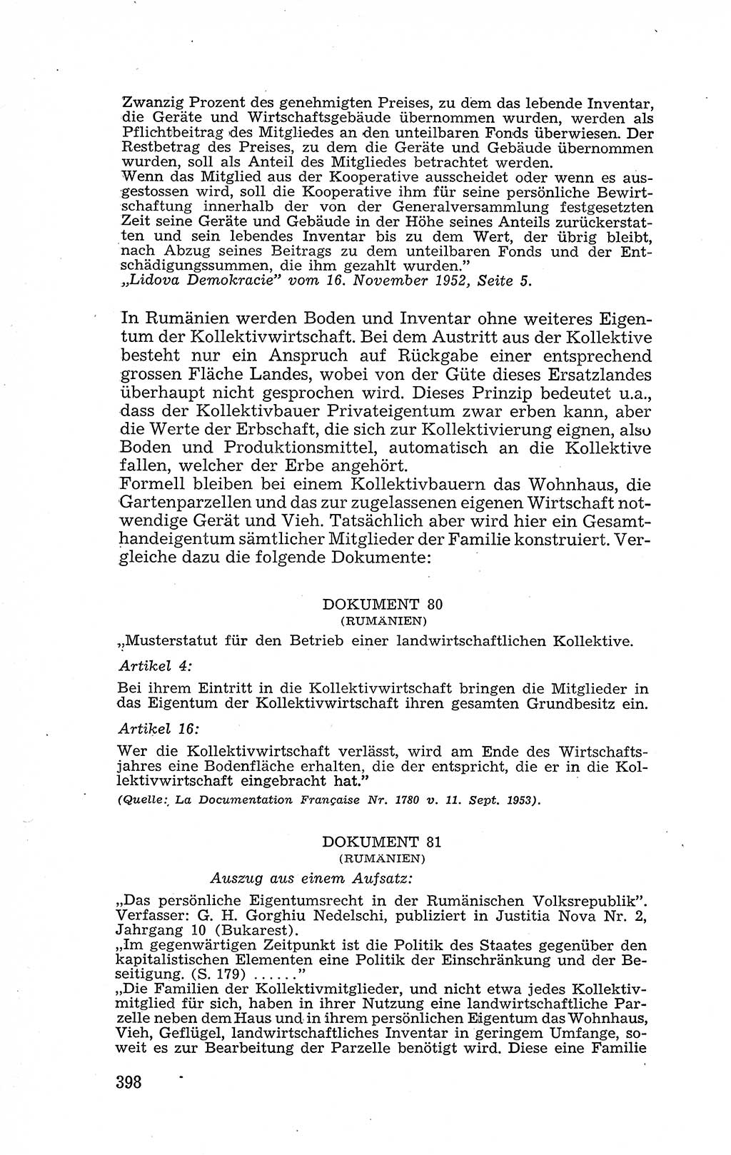 Recht in Fesseln, Dokumente, Internationale Juristen-Kommission [Bundesrepublik Deutschland (BRD)] 1955, Seite 398 (R. Dok. IJK BRD 1955, S. 398)