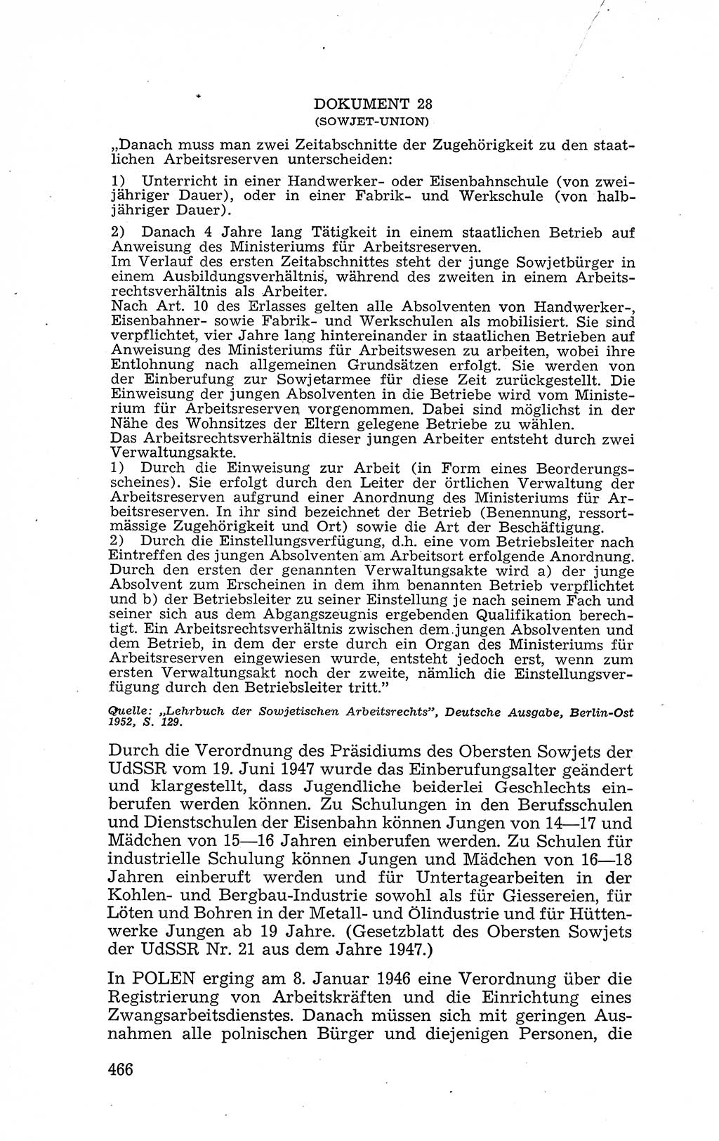 Recht in Fesseln, Dokumente, Internationale Juristen-Kommission [Bundesrepublik Deutschland (BRD)] 1955, Seite 466 (R. Dok. IJK BRD 1955, S. 466)