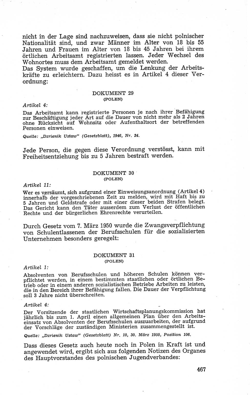 Recht in Fesseln, Dokumente, Internationale Juristen-Kommission [Bundesrepublik Deutschland (BRD)] 1955, Seite 467 (R. Dok. IJK BRD 1955, S. 467)