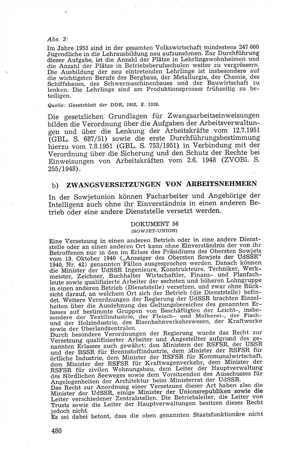 Recht in Fesseln, Dokumente, Internationale Juristen-Kommission [Bundesrepublik Deutschland (BRD)] 1955, Seite 480 (R. Dok. IJK BRD 1955, S. 480)