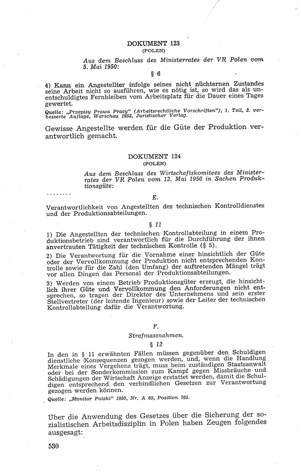 Recht in Fesseln, Dokumente, Internationale Juristen-Kommission [Bundesrepublik Deutschland (BRD)] 1955, Seite 530 (R. Dok. IJK BRD 1955, S. 530)