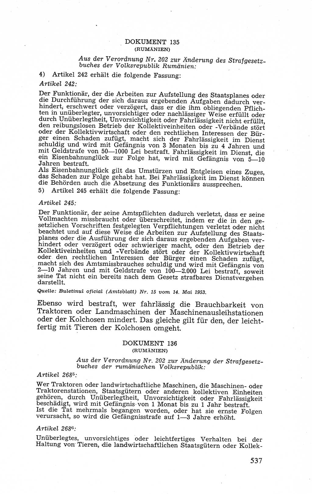 Recht in Fesseln, Dokumente, Internationale Juristen-Kommission [Bundesrepublik Deutschland (BRD)] 1955, Seite 537 (R. Dok. IJK BRD 1955, S. 537)