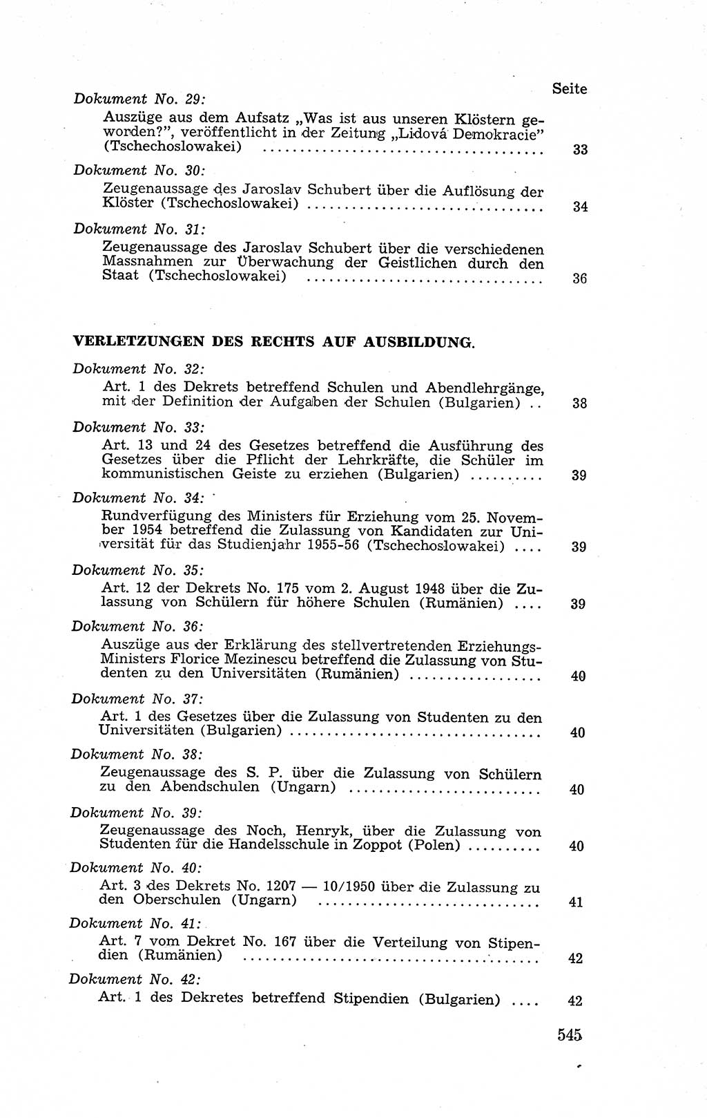 Recht in Fesseln, Dokumente, Internationale Juristen-Kommission [Bundesrepublik Deutschland (BRD)] 1955, Seite 545 (R. Dok. IJK BRD 1955, S. 545)