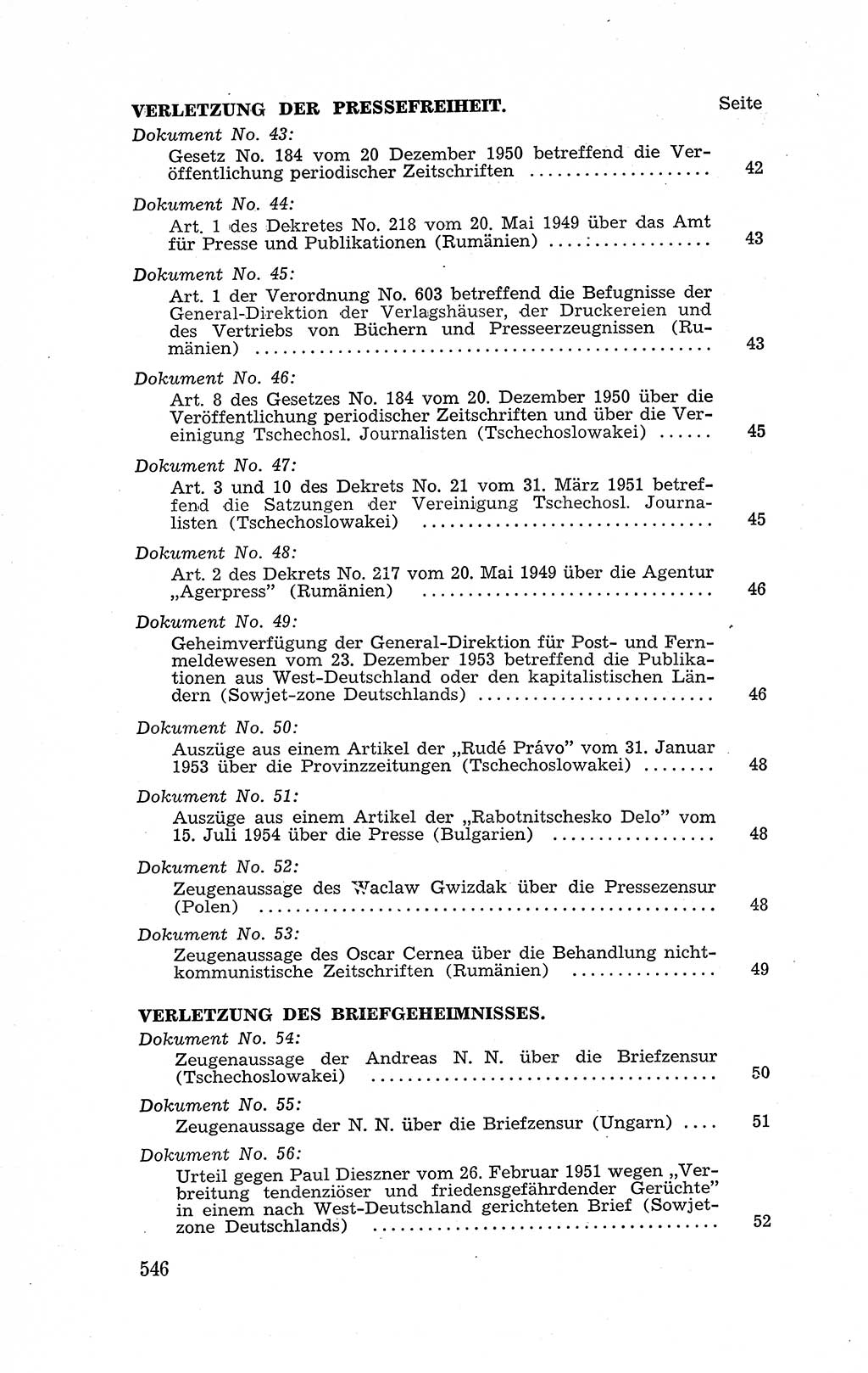 Recht in Fesseln, Dokumente, Internationale Juristen-Kommission [Bundesrepublik Deutschland (BRD)] 1955, Seite 546 (R. Dok. IJK BRD 1955, S. 546)
