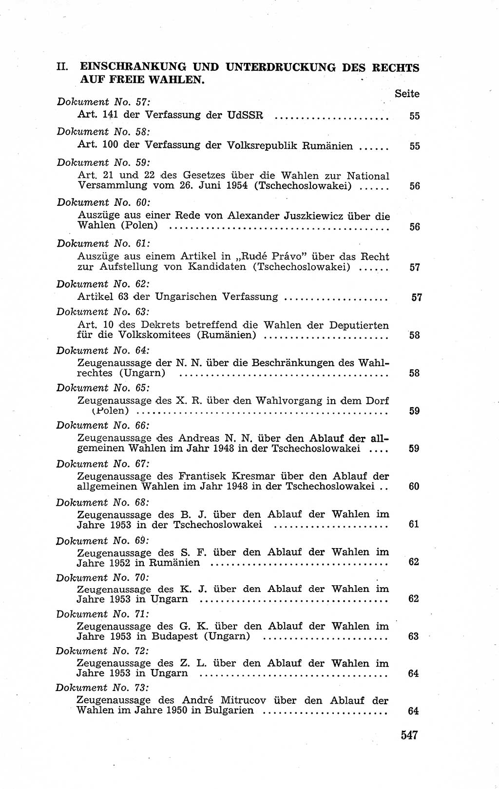 Recht in Fesseln, Dokumente, Internationale Juristen-Kommission [Bundesrepublik Deutschland (BRD)] 1955, Seite 547 (R. Dok. IJK BRD 1955, S. 547)