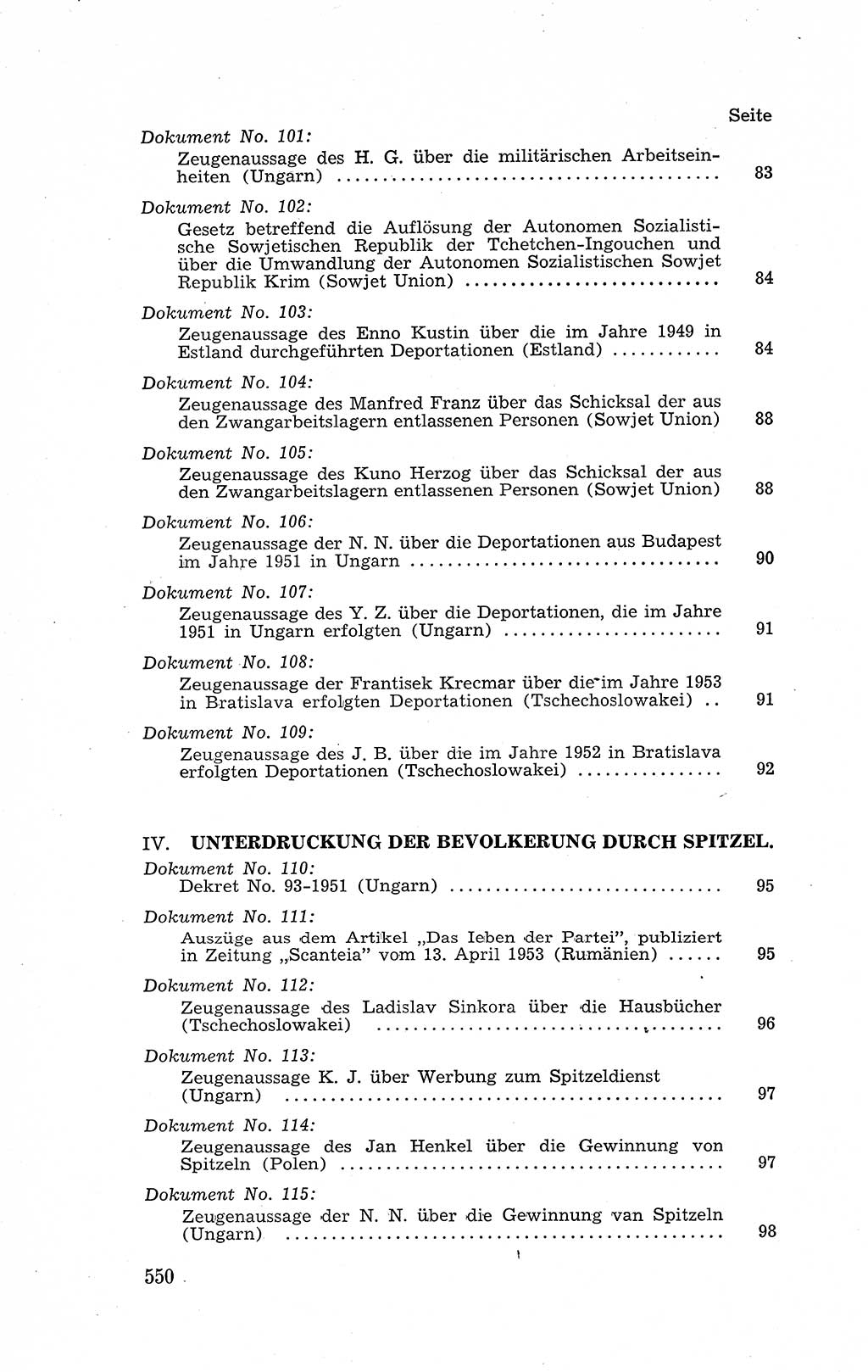 Recht in Fesseln, Dokumente, Internationale Juristen-Kommission [Bundesrepublik Deutschland (BRD)] 1955, Seite 550 (R. Dok. IJK BRD 1955, S. 550)