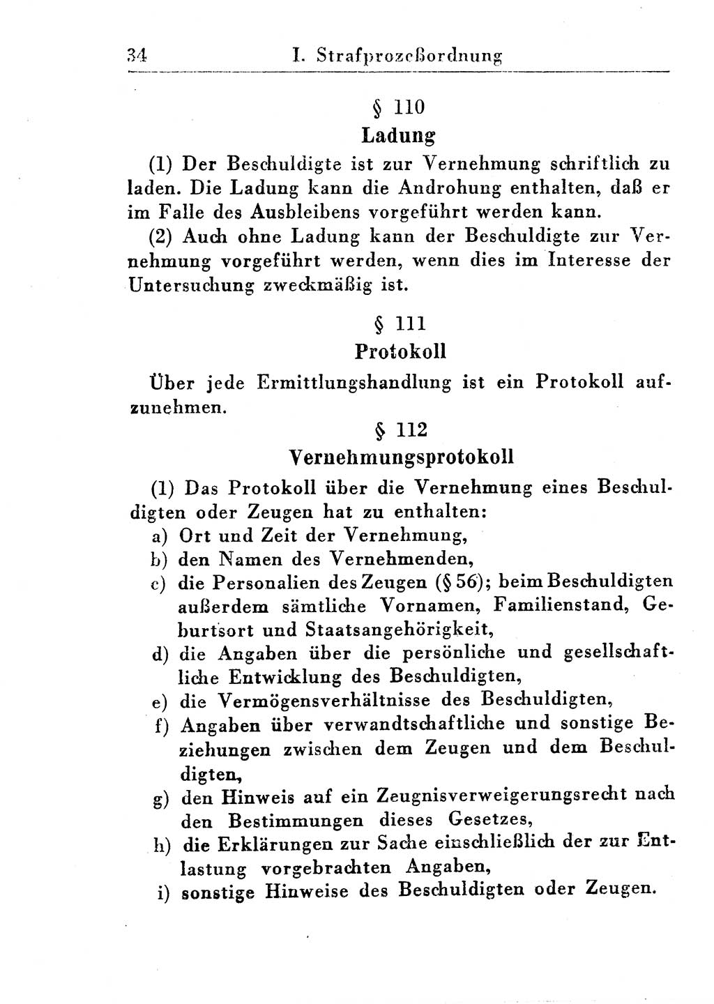 Strafprozeßordnung (StPO), Gerichtsverfassungsgesetz (GVG), Staatsanwaltsgesetz (StAG) und Jugendgerichtsgesetz (JGG) [Deutsche Demokratische Republik (DDR)] 1955, Seite 34 (StPO GVG StAG JGG DDR 1955, S. 34)