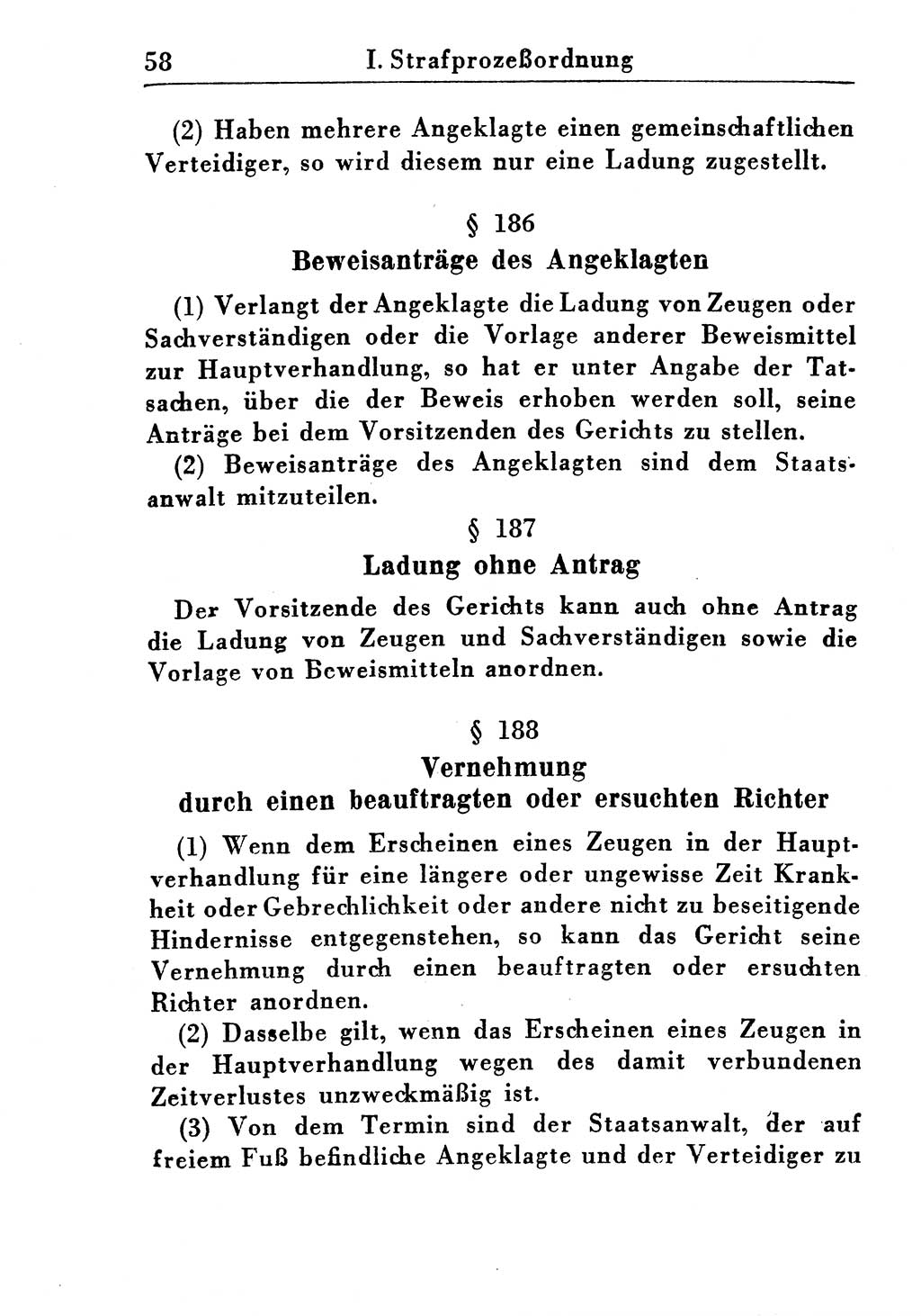 Strafprozeßordnung (StPO), Gerichtsverfassungsgesetz (GVG), Staatsanwaltsgesetz (StAG) und Jugendgerichtsgesetz (JGG) [Deutsche Demokratische Republik (DDR)] 1955, Seite 58 (StPO GVG StAG JGG DDR 1955, S. 58)