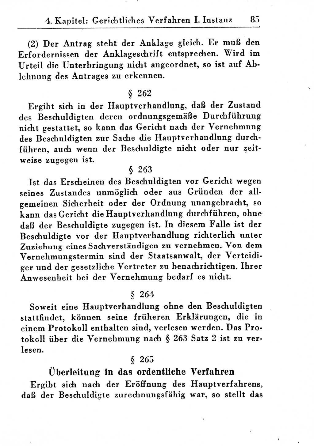 Strafprozeßordnung (StPO), Gerichtsverfassungsgesetz (GVG), Staatsanwaltsgesetz (StAG) und Jugendgerichtsgesetz (JGG) [Deutsche Demokratische Republik (DDR)] 1955, Seite 85 (StPO GVG StAG JGG DDR 1955, S. 85)