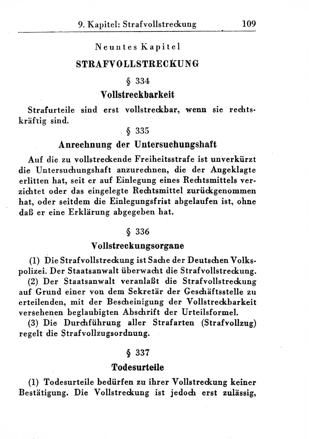 Strafprozeßordnung (StPO), Gerichtsverfassungsgesetz (GVG), Staatsanwaltsgesetz (StAG) und Jugendgerichtsgesetz (JGG) [Deutsche Demokratische Republik (DDR)] 1955, Seite 109 (StPO GVG StAG JGG DDR 1955, S. 109)