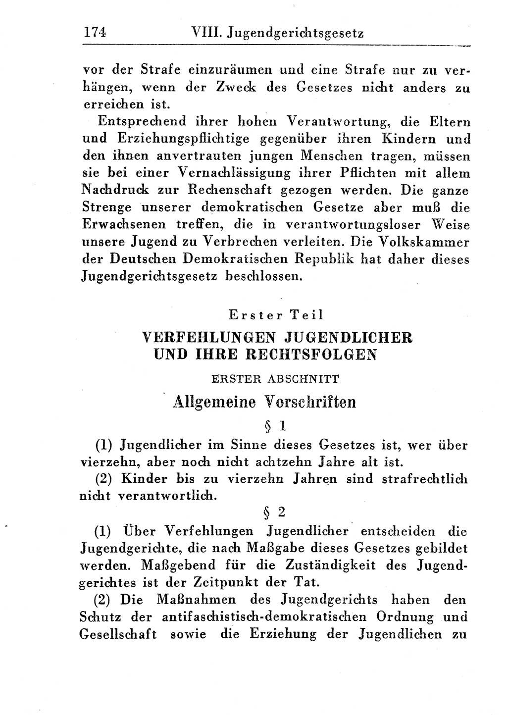 Strafprozeßordnung (StPO), Gerichtsverfassungsgesetz (GVG), Staatsanwaltsgesetz (StAG) und Jugendgerichtsgesetz (JGG) [Deutsche Demokratische Republik (DDR)] 1955, Seite 174 (StPO GVG StAG JGG DDR 1955, S. 174)