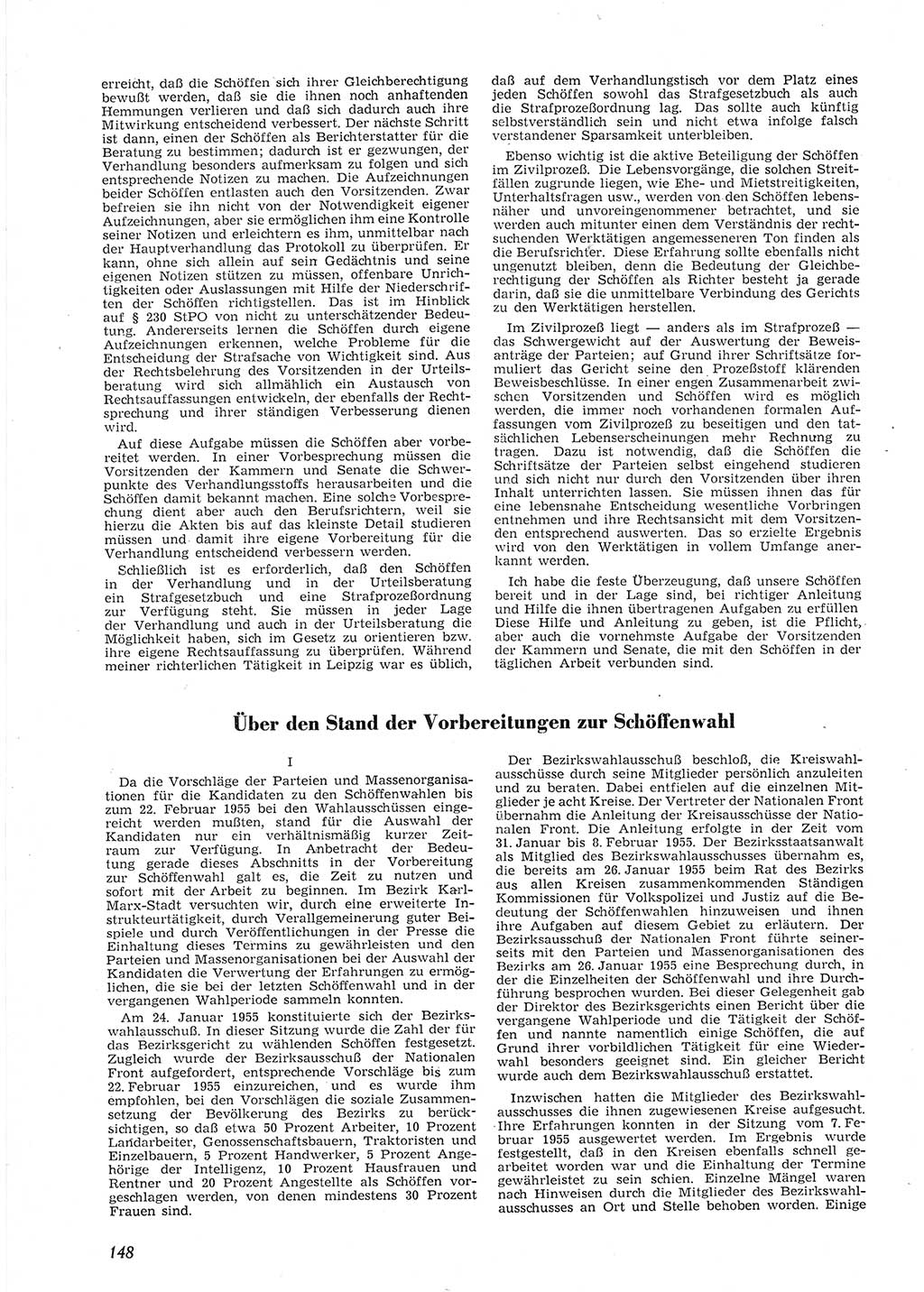 Neue Justiz (NJ), Zeitschrift für Recht und Rechtswissenschaft [Deutsche Demokratische Republik (DDR)], 9. Jahrgang 1955, Seite 148 (NJ DDR 1955, S. 148)
