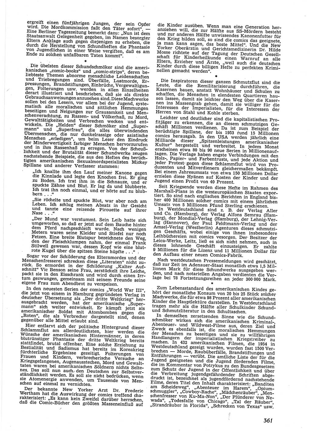 Neue Justiz (NJ), Zeitschrift für Recht und Rechtswissenschaft [Deutsche Demokratische Republik (DDR)], 9. Jahrgang 1955, Seite 361 (NJ DDR 1955, S. 361)
