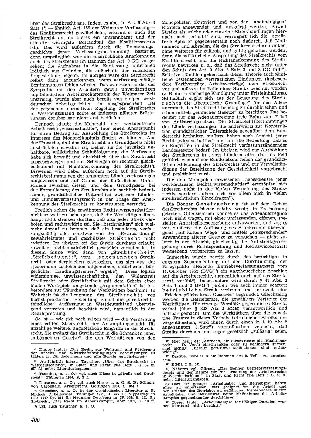 Neue Justiz (NJ), Zeitschrift für Recht und Rechtswissenschaft [Deutsche Demokratische Republik (DDR)], 9. Jahrgang 1955, Seite 406 (NJ DDR 1955, S. 406)