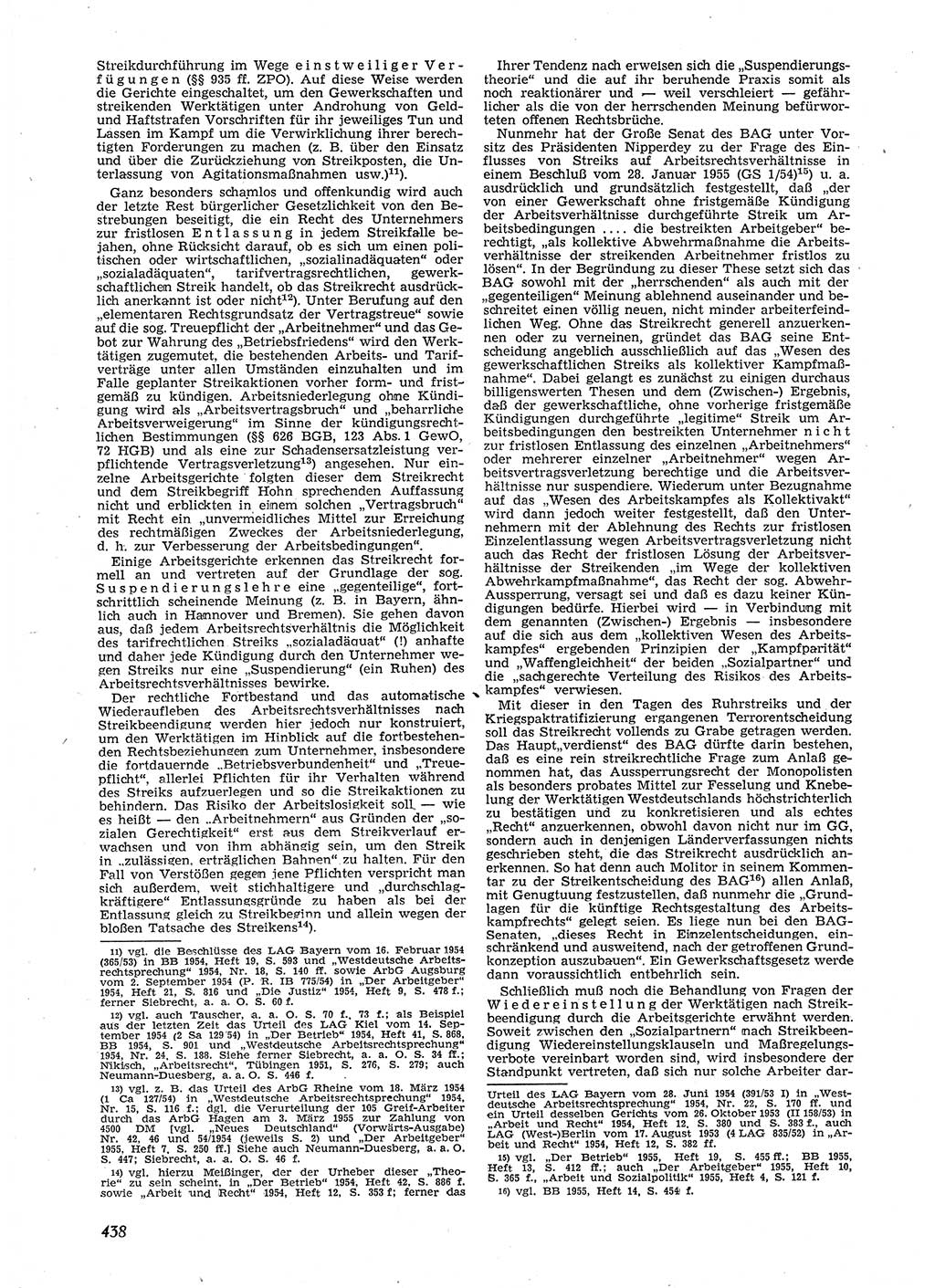 Neue Justiz (NJ), Zeitschrift für Recht und Rechtswissenschaft [Deutsche Demokratische Republik (DDR)], 9. Jahrgang 1955, Seite 438 (NJ DDR 1955, S. 438)