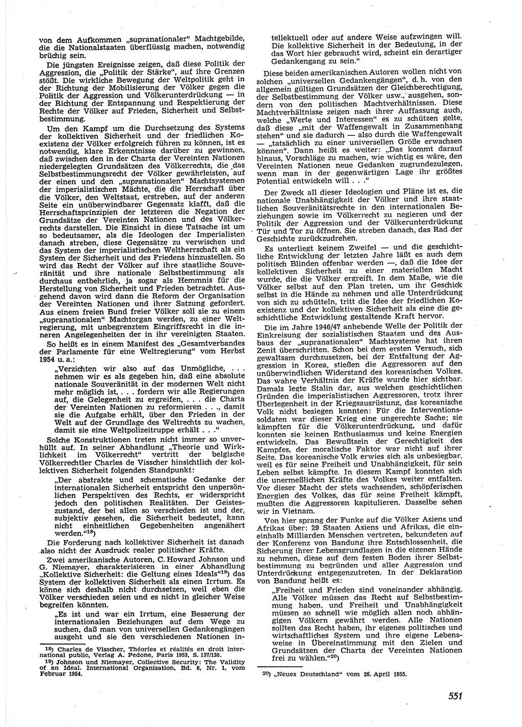 Neue Justiz (NJ), Zeitschrift für Recht und Rechtswissenschaft [Deutsche Demokratische Republik (DDR)], 9. Jahrgang 1955, Seite 551 (NJ DDR 1955, S. 551)