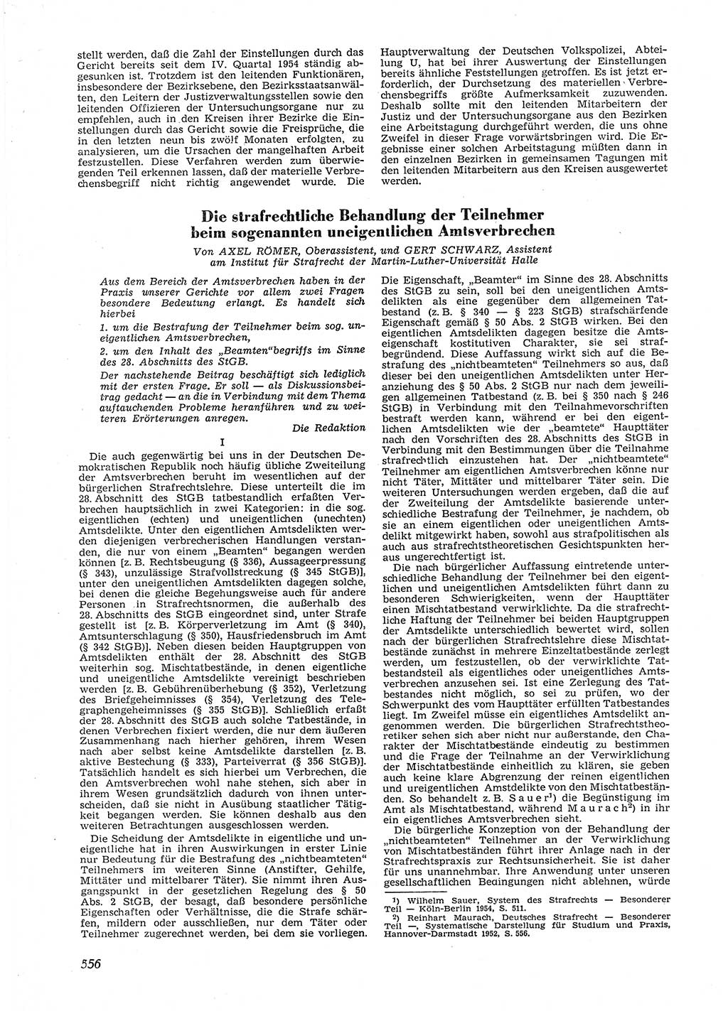 Neue Justiz (NJ), Zeitschrift für Recht und Rechtswissenschaft [Deutsche Demokratische Republik (DDR)], 9. Jahrgang 1955, Seite 556 (NJ DDR 1955, S. 556)