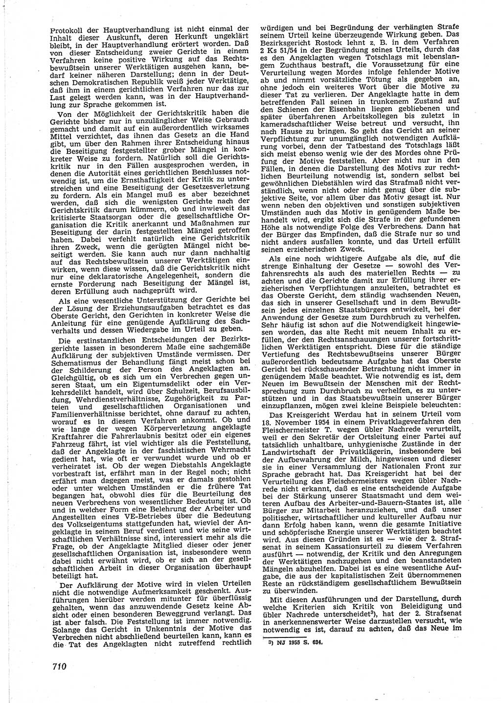 Neue Justiz (NJ), Zeitschrift für Recht und Rechtswissenschaft [Deutsche Demokratische Republik (DDR)], 9. Jahrgang 1955, Seite 710 (NJ DDR 1955, S. 710)