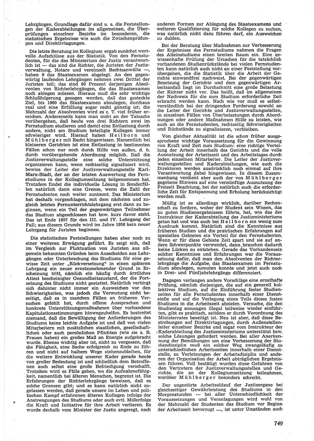 Neue Justiz (NJ), Zeitschrift für Recht und Rechtswissenschaft [Deutsche Demokratische Republik (DDR)], 9. Jahrgang 1955, Seite 749 (NJ DDR 1955, S. 749)