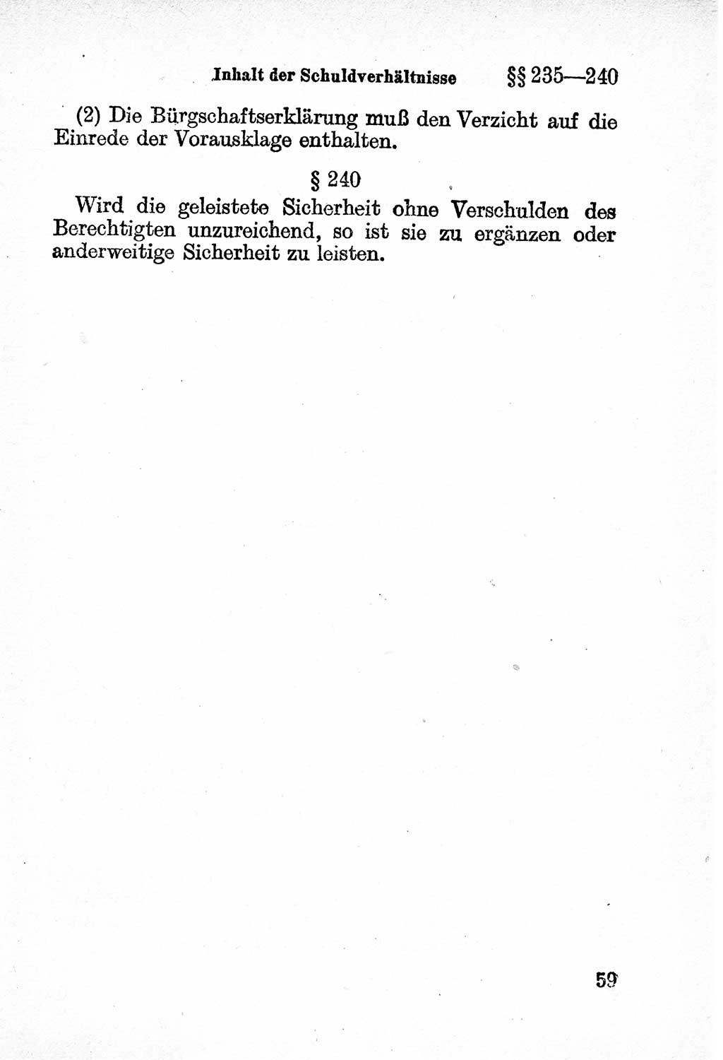 Bürgerliches Gesetzbuch (BGB) nebst wichtigen Nebengesetzen [Deutsche Demokratische Republik (DDR)] 1956, Seite 59 (BGB Nebenges. DDR 1956, S. 59)