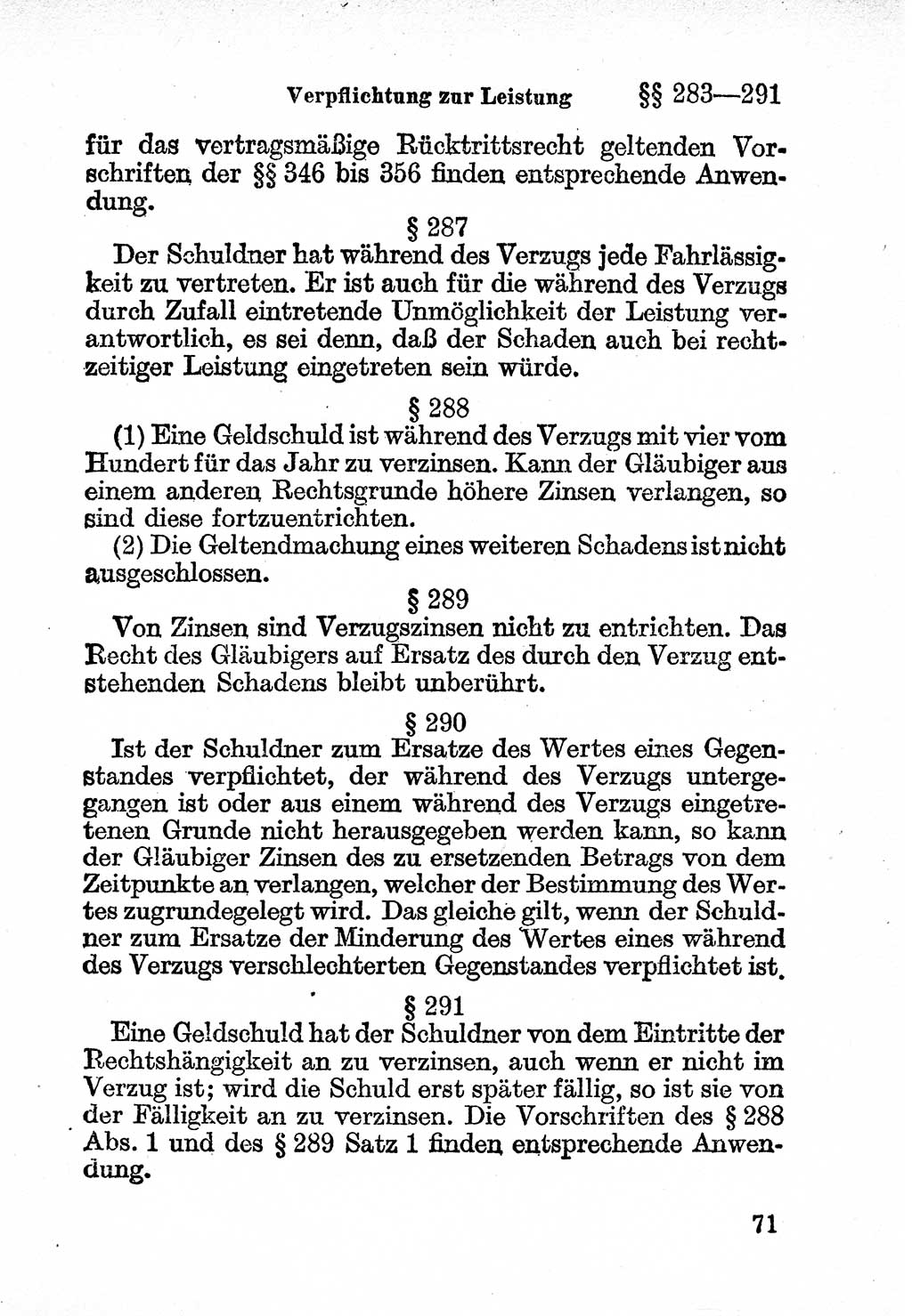 Bürgerliches Gesetzbuch (BGB) nebst wichtigen Nebengesetzen [Deutsche Demokratische Republik (DDR)] 1956, Seite 71 (BGB Nebenges. DDR 1956, S. 71)