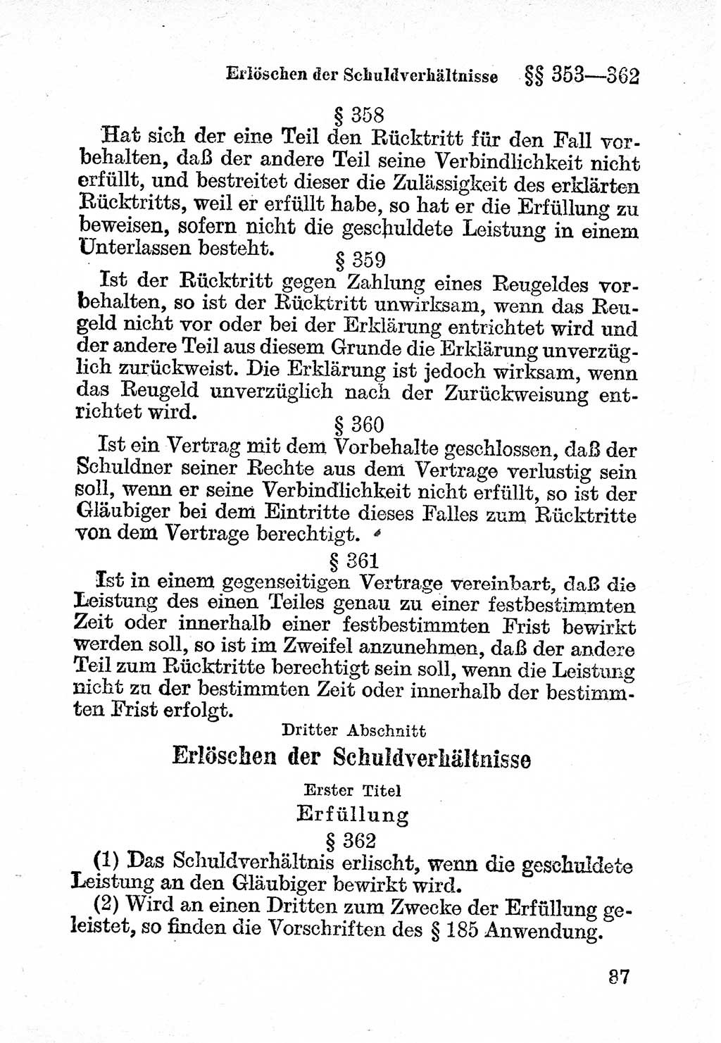 Bürgerliches Gesetzbuch (BGB) nebst wichtigen Nebengesetzen [Deutsche Demokratische Republik (DDR)] 1956, Seite 87 (BGB Nebenges. DDR 1956, S. 87)