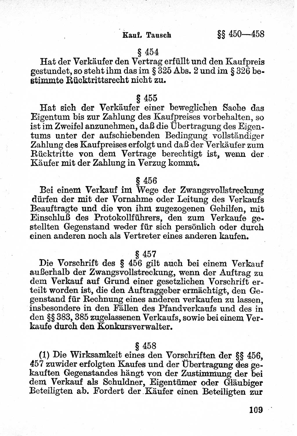 Bürgerliches Gesetzbuch (BGB) nebst wichtigen Nebengesetzen [Deutsche Demokratische Republik (DDR)] 1956, Seite 109 (BGB Nebenges. DDR 1956, S. 109)