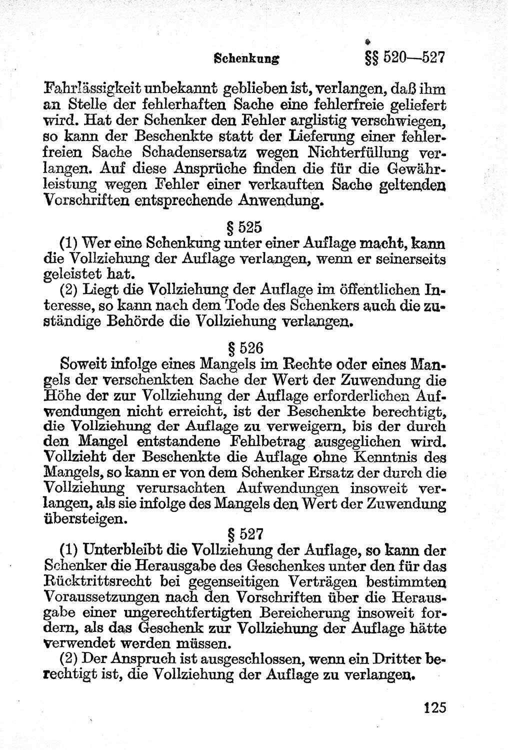 Bürgerliches Gesetzbuch (BGB) nebst wichtigen Nebengesetzen [Deutsche Demokratische Republik (DDR)] 1956, Seite 125 (BGB Nebenges. DDR 1956, S. 125)