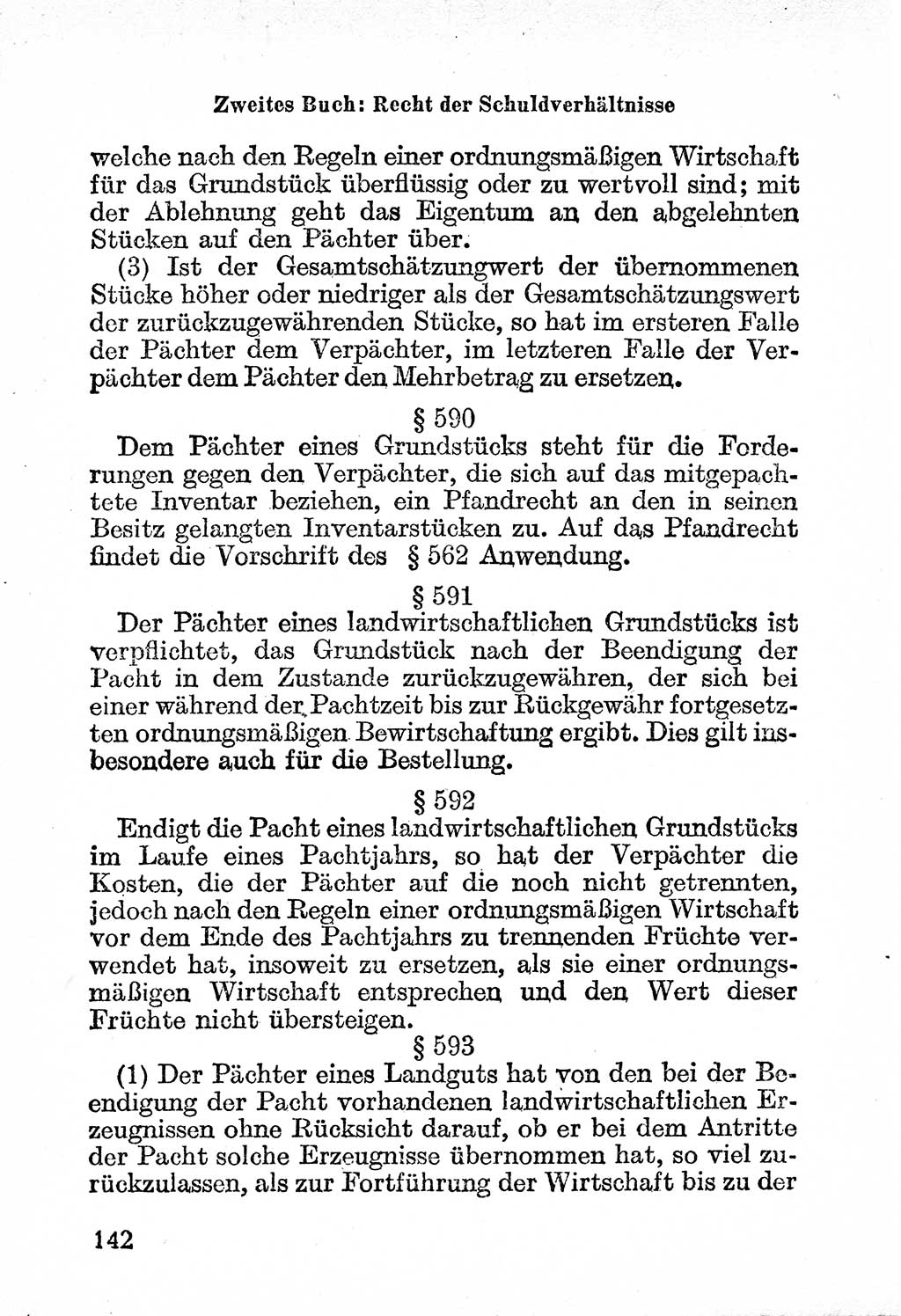 Bürgerliches Gesetzbuch (BGB) nebst wichtigen Nebengesetzen [Deutsche Demokratische Republik (DDR)] 1956, Seite 142 (BGB Nebenges. DDR 1956, S. 142)