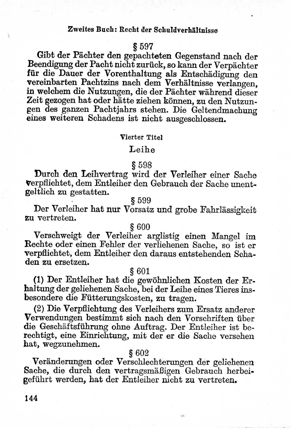 Bürgerliches Gesetzbuch (BGB) nebst wichtigen Nebengesetzen [Deutsche Demokratische Republik (DDR)] 1956, Seite 144 (BGB Nebenges. DDR 1956, S. 144)