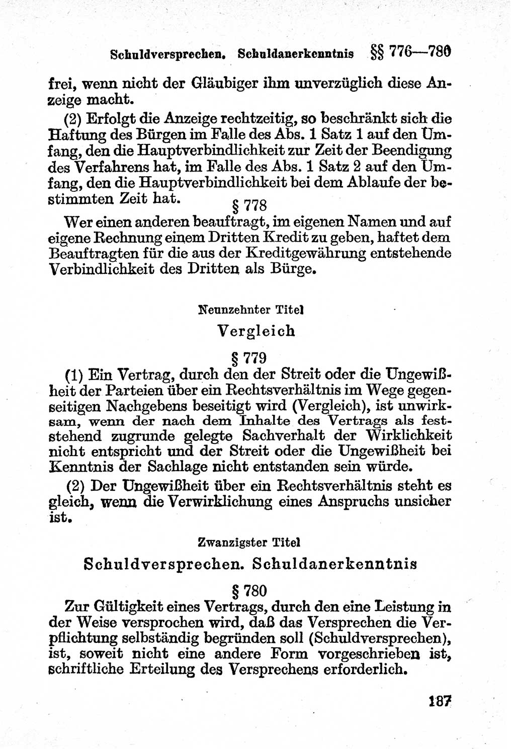 Bürgerliches Gesetzbuch (BGB) nebst wichtigen Nebengesetzen [Deutsche Demokratische Republik (DDR)] 1956, Seite 187 (BGB Nebenges. DDR 1956, S. 187)