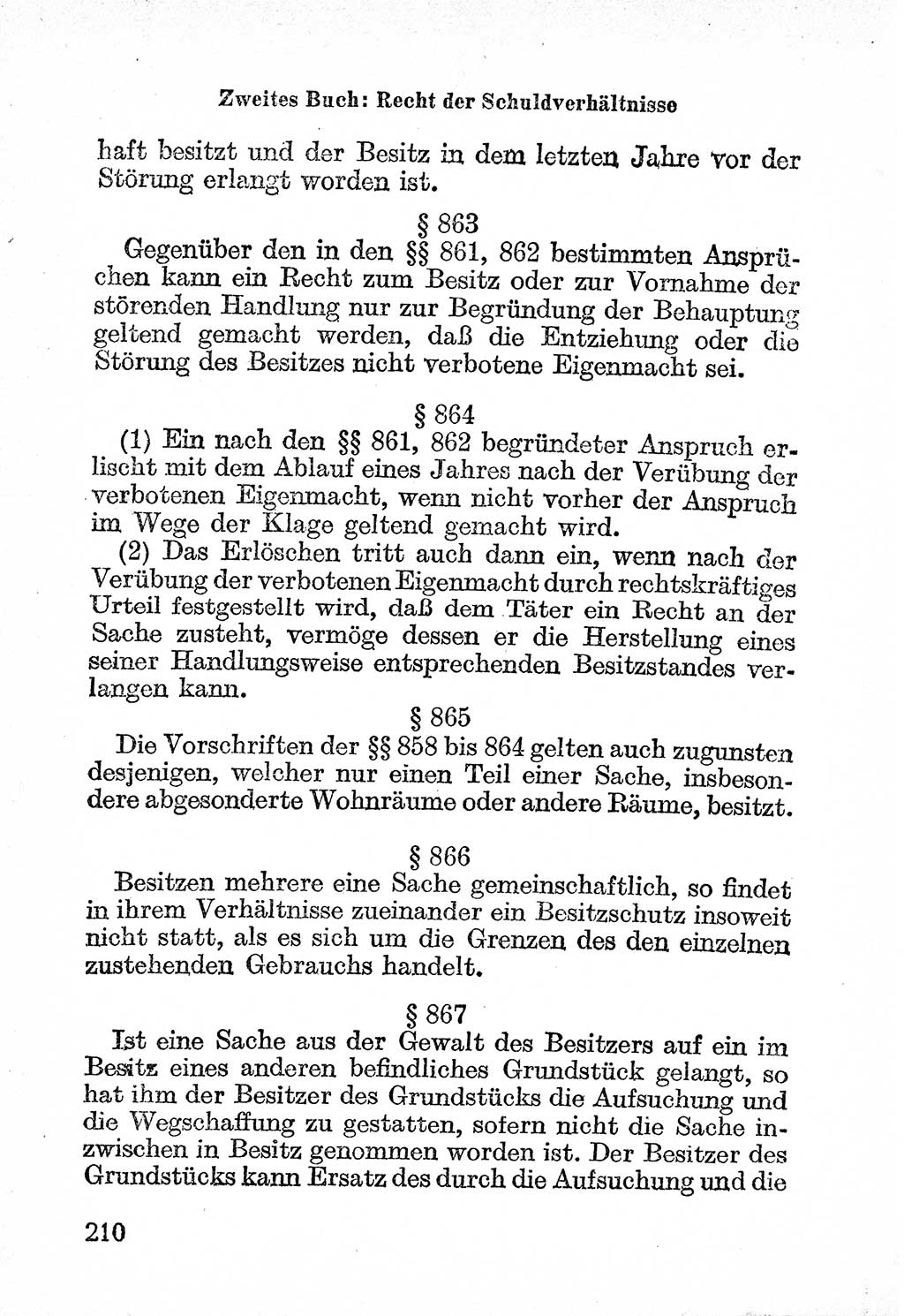 Bürgerliches Gesetzbuch (BGB) nebst wichtigen Nebengesetzen [Deutsche Demokratische Republik (DDR)] 1956, Seite 210 (BGB Nebenges. DDR 1956, S. 210)