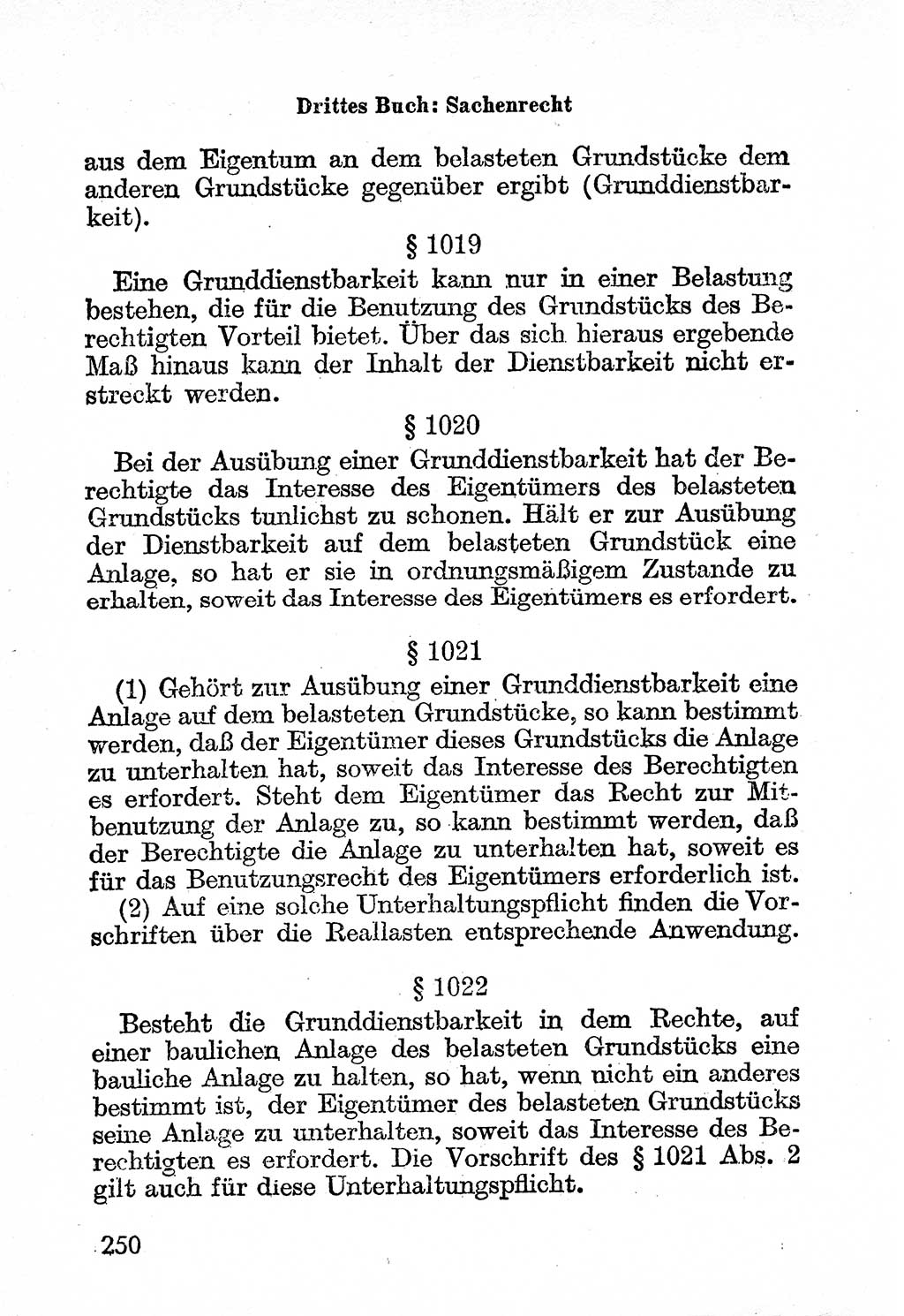 Bürgerliches Gesetzbuch (BGB) nebst wichtigen Nebengesetzen [Deutsche Demokratische Republik (DDR)] 1956, Seite 250 (BGB Nebenges. DDR 1956, S. 250)
