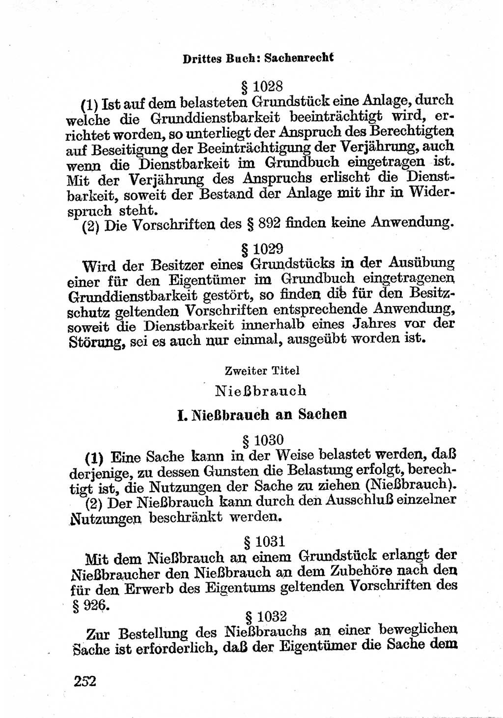 Bürgerliches Gesetzbuch (BGB) nebst wichtigen Nebengesetzen [Deutsche Demokratische Republik (DDR)] 1956, Seite 252 (BGB Nebenges. DDR 1956, S. 252)