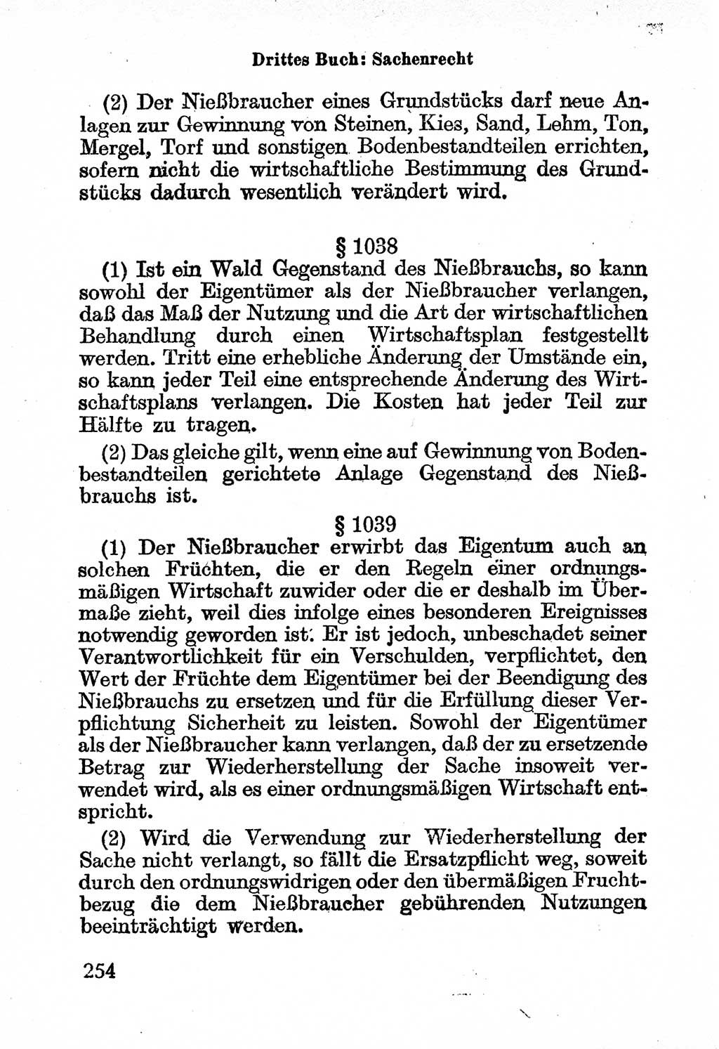 Bürgerliches Gesetzbuch (BGB) nebst wichtigen Nebengesetzen [Deutsche Demokratische Republik (DDR)] 1956, Seite 254 (BGB Nebenges. DDR 1956, S. 254)