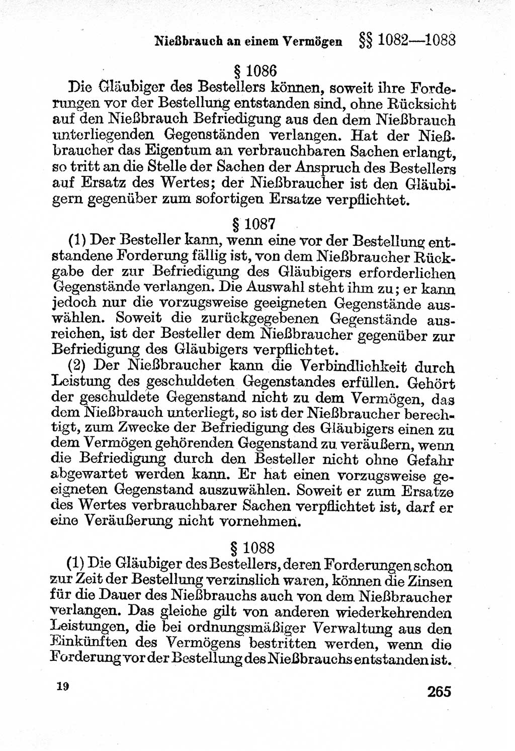 Bürgerliches Gesetzbuch (BGB) nebst wichtigen Nebengesetzen [Deutsche Demokratische Republik (DDR)] 1956, Seite 265 (BGB Nebenges. DDR 1956, S. 265)