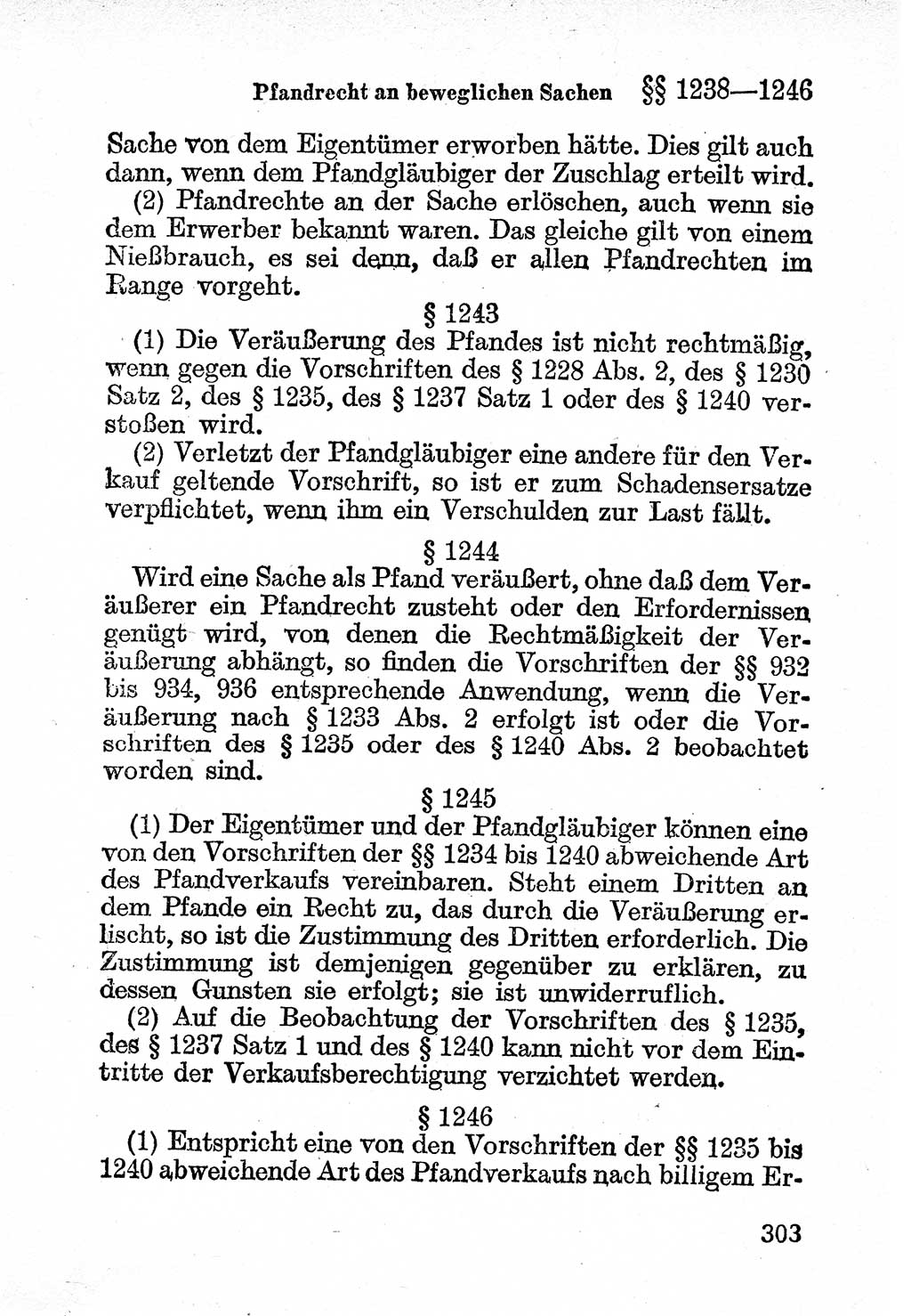 Bürgerliches Gesetzbuch (BGB) nebst wichtigen Nebengesetzen [Deutsche Demokratische Republik (DDR)] 1956, Seite 303 (BGB Nebenges. DDR 1956, S. 303)